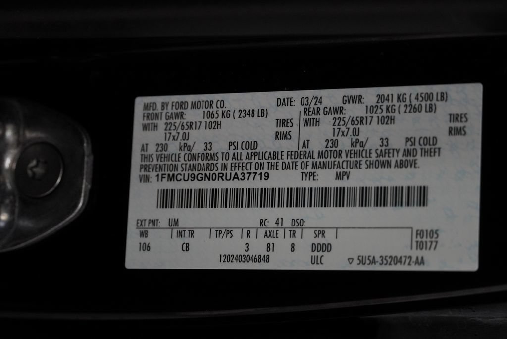 Used 2024 Ford Escape Active AWD/4WD image 45