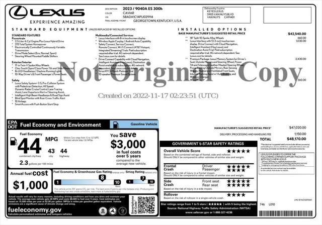 Used 2023 Lexus ES 300h w/ Premium Package FWD image 4