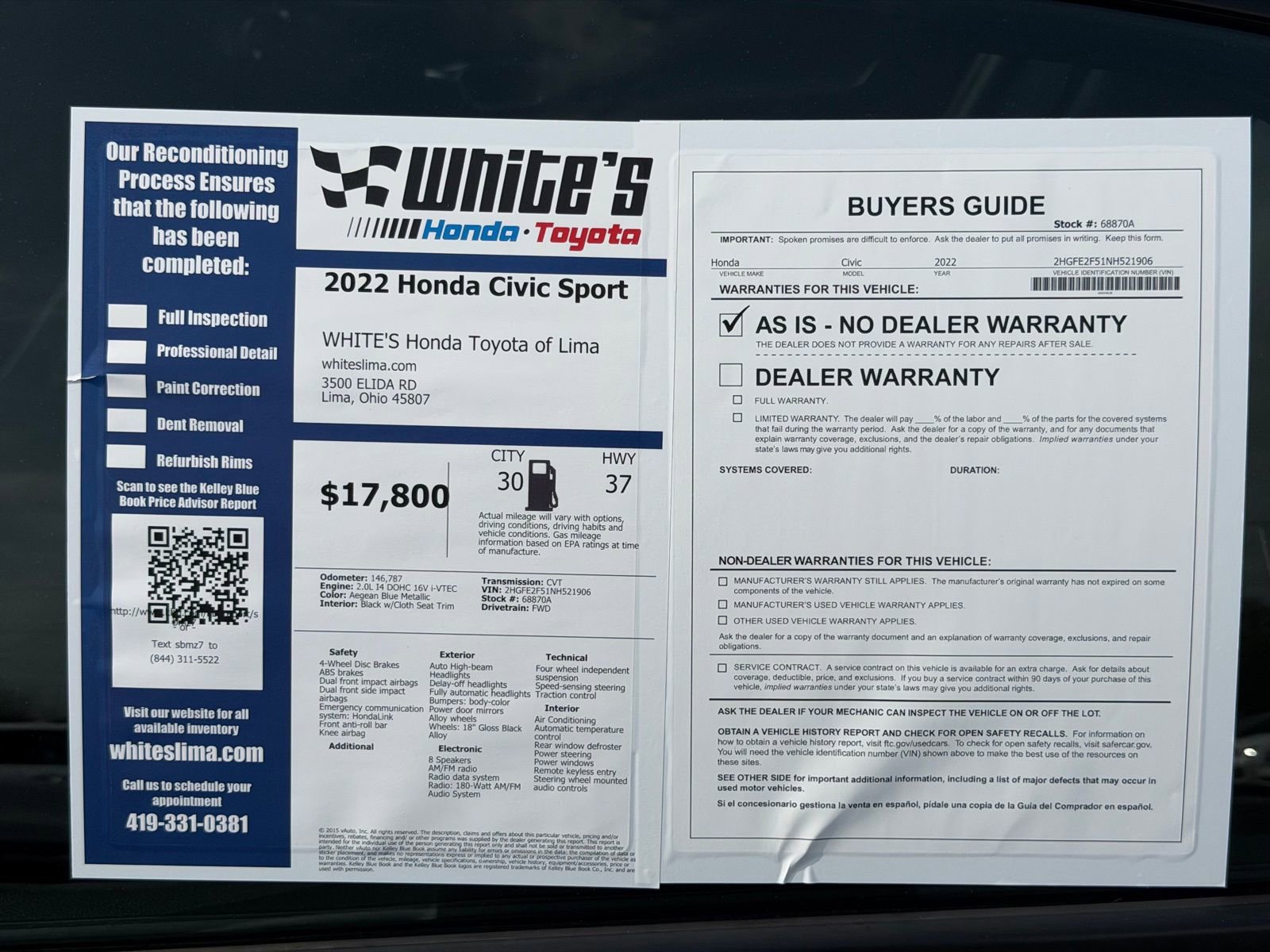 Used 2022 Honda Civic Sport image 31