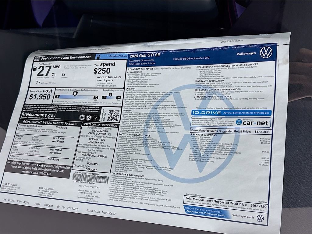 New 2025 Volkswagen GTI SE image 25