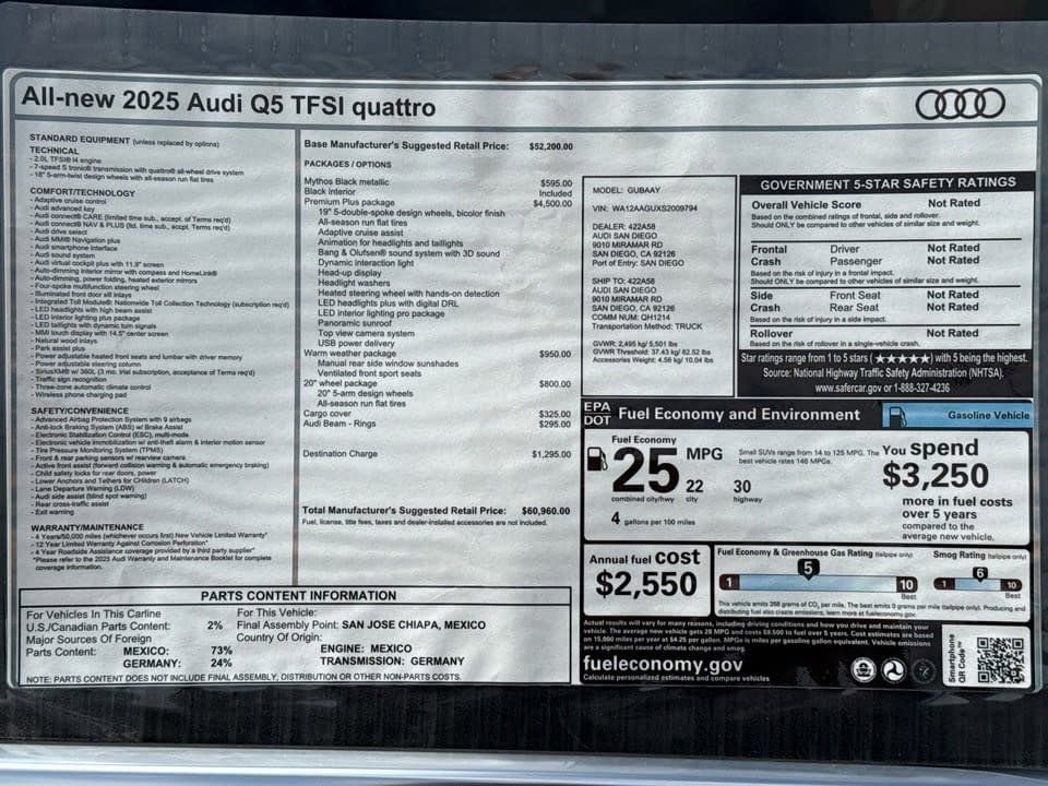 Certified 2025 Audi Q5 Premium Plus w/ Premium Plus image 21