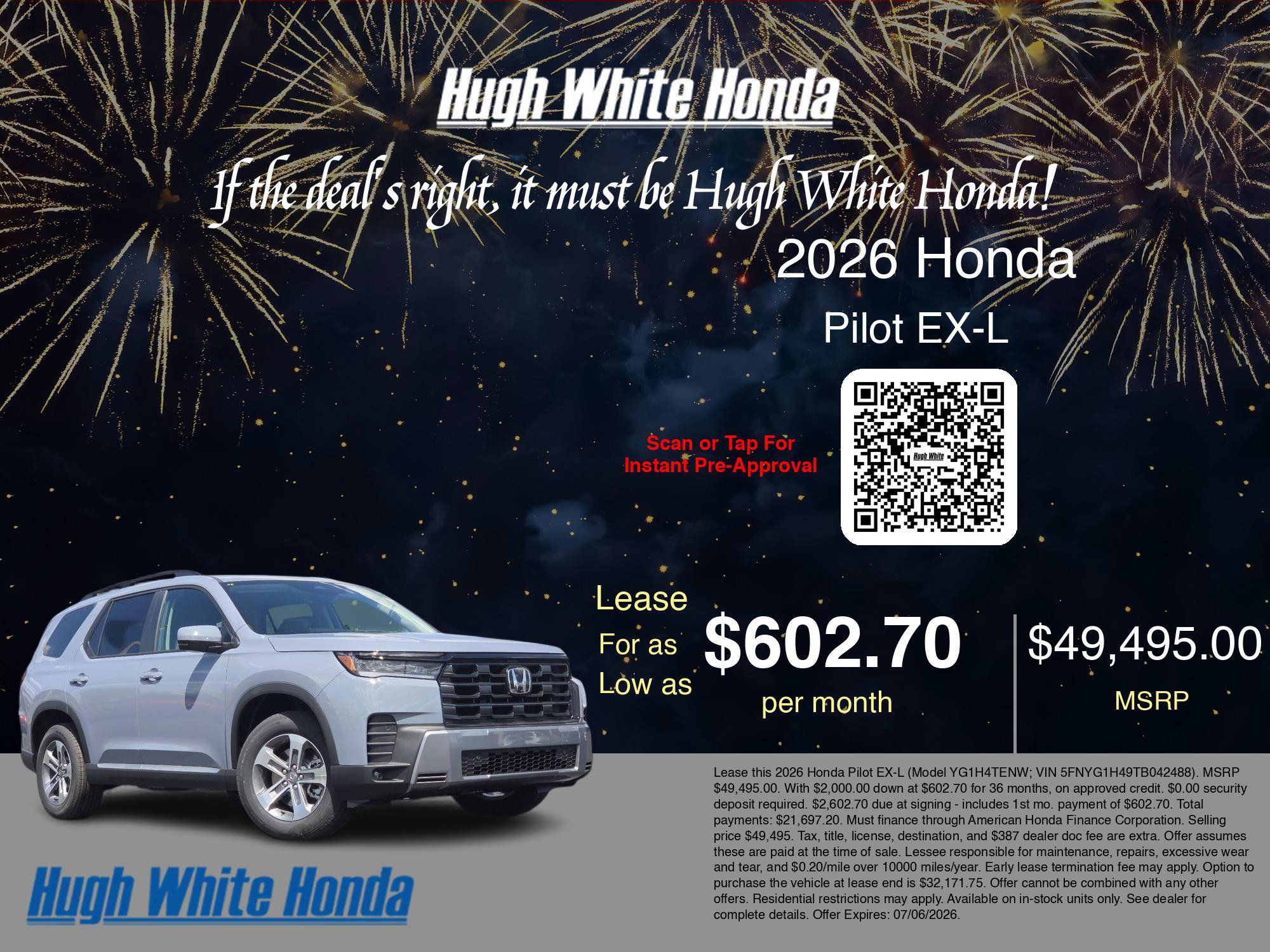 New 2026 Honda Pilot EX-L image 3