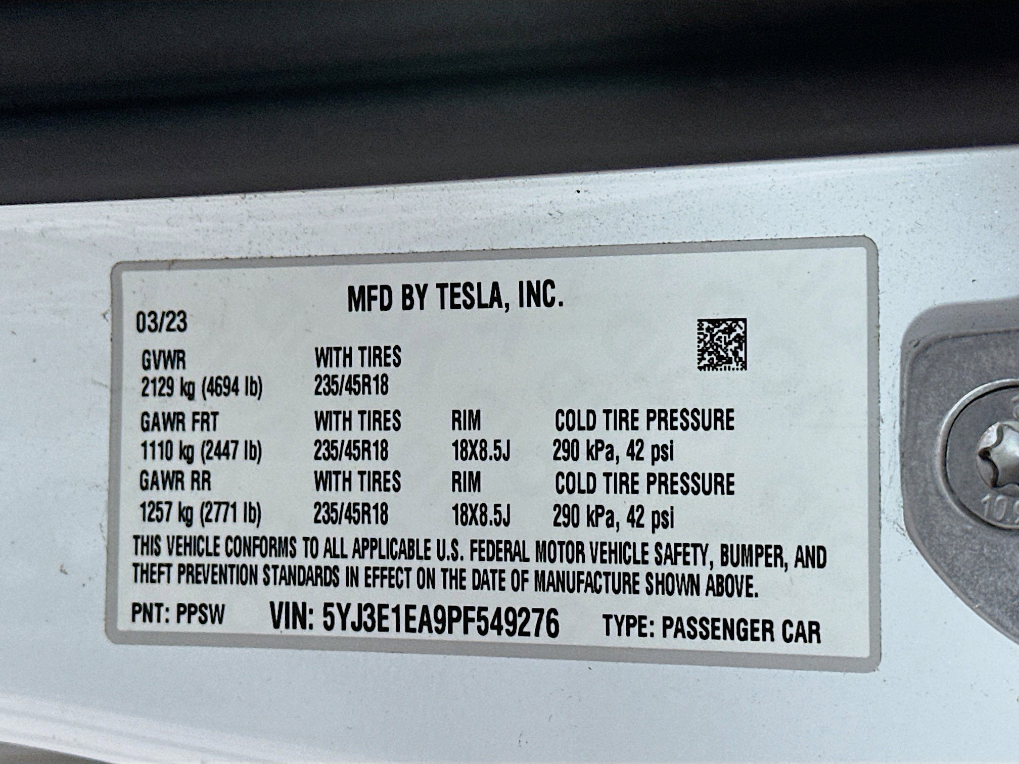 Used 2023 Tesla Model 3 Standard Range RWD image 12