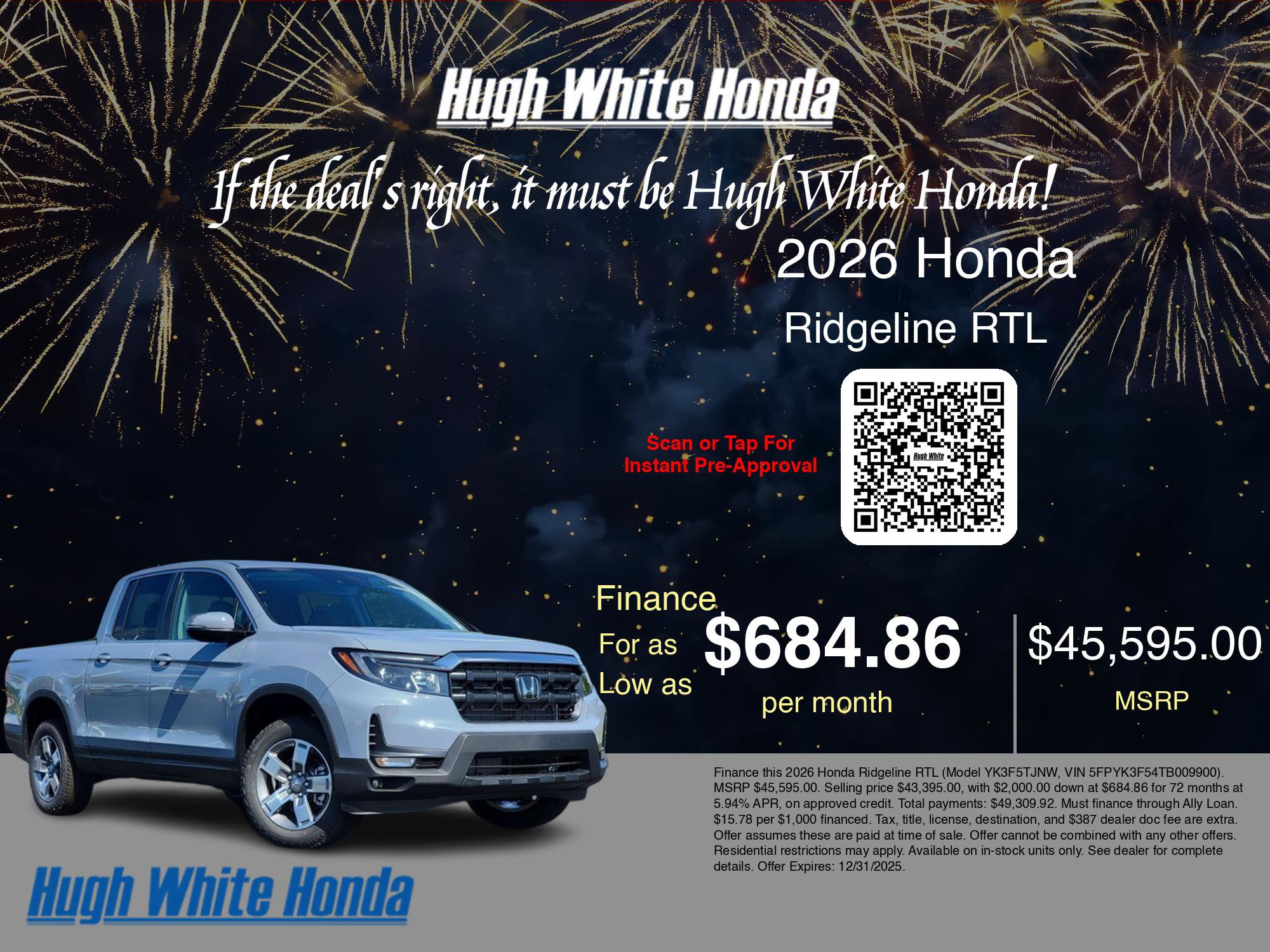 New 2026 Honda Ridgeline RTL image 7