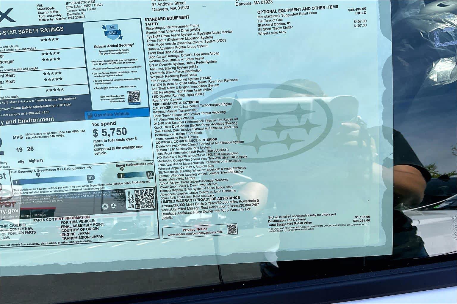 New 2026 Subaru WRX AWD/4WD image 18