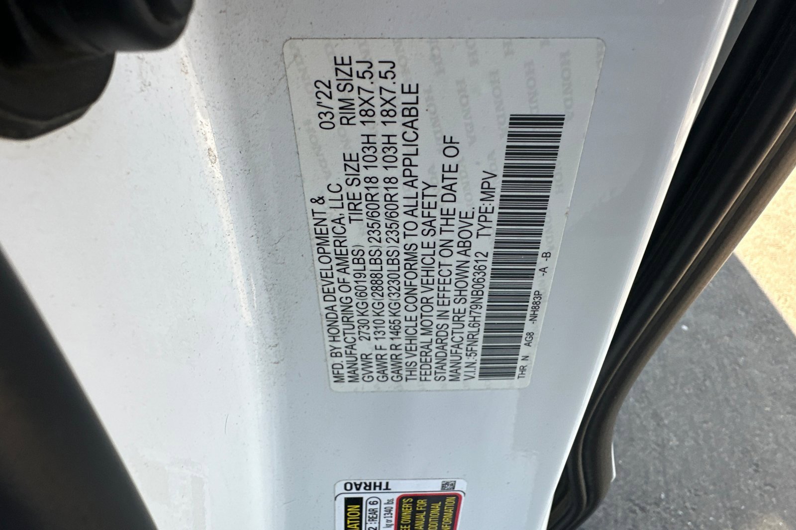 Certified 2022 Honda Odyssey EX-L image 30