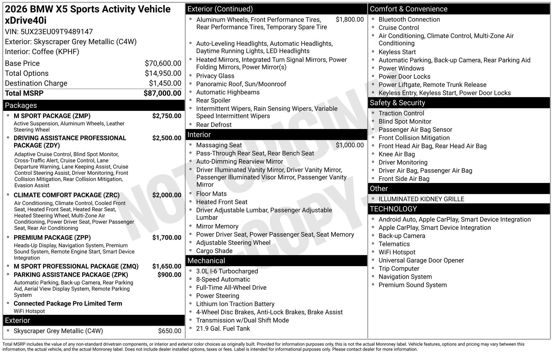 New 2026 BMW X5 xDrive40i w/ M Sport Package AWD/4WD image 11