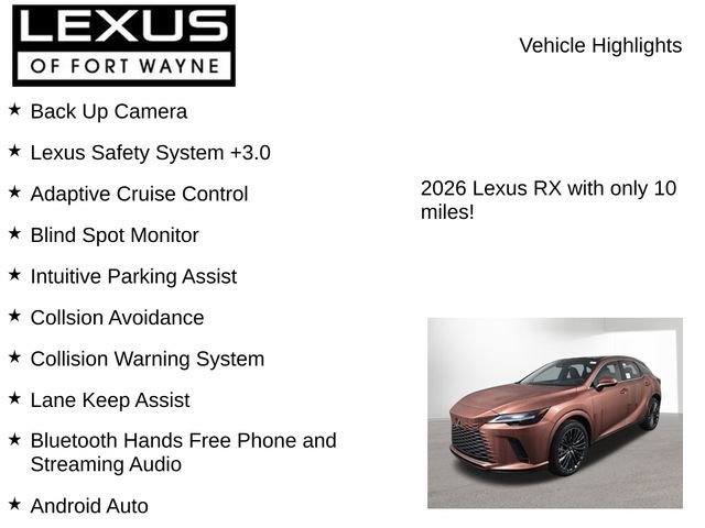 New 2026 Lexus RX 450h AWD image 7