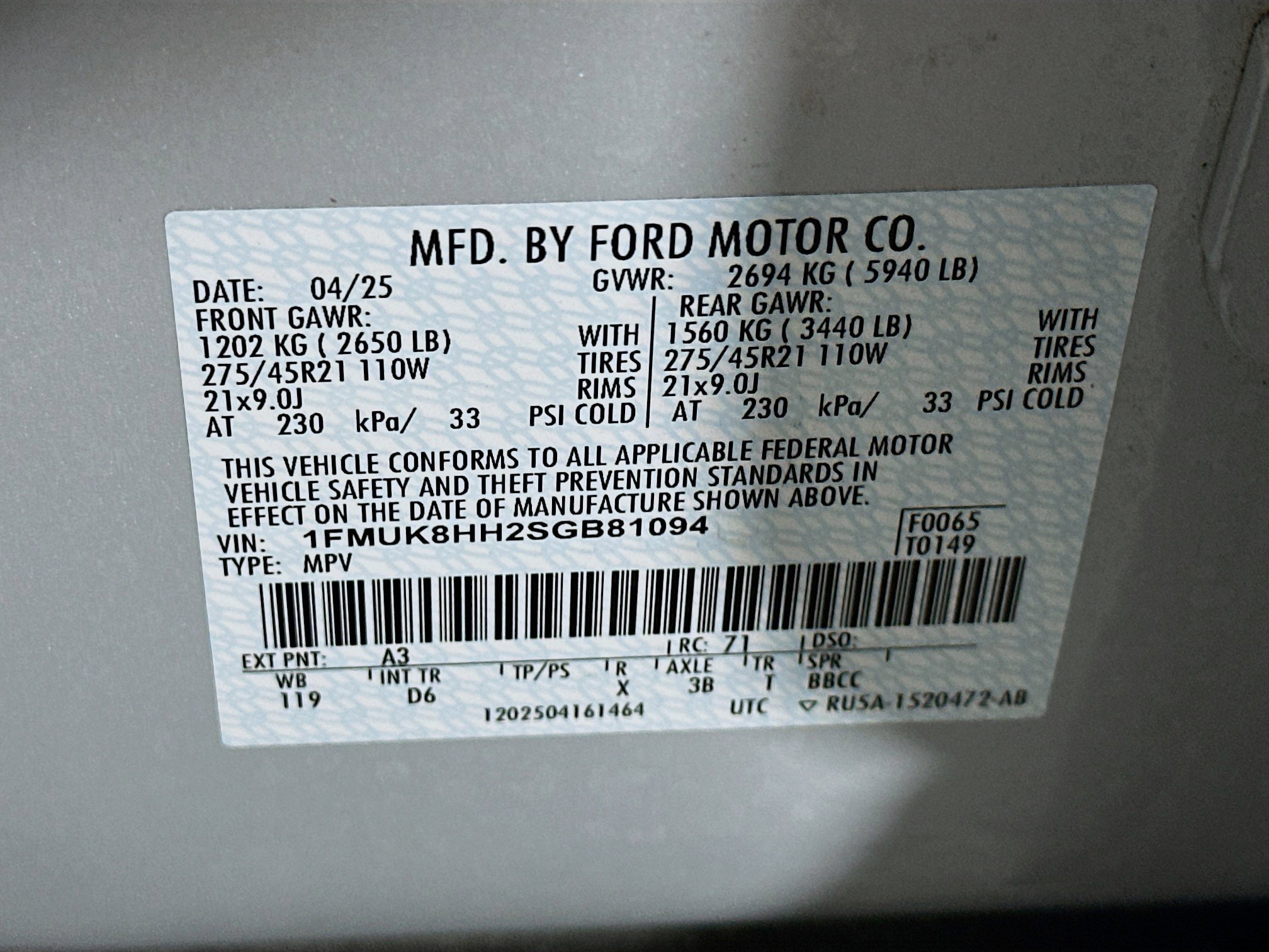 Used 2025 Ford Explorer Platinum w/ LUX Leather Package image 12