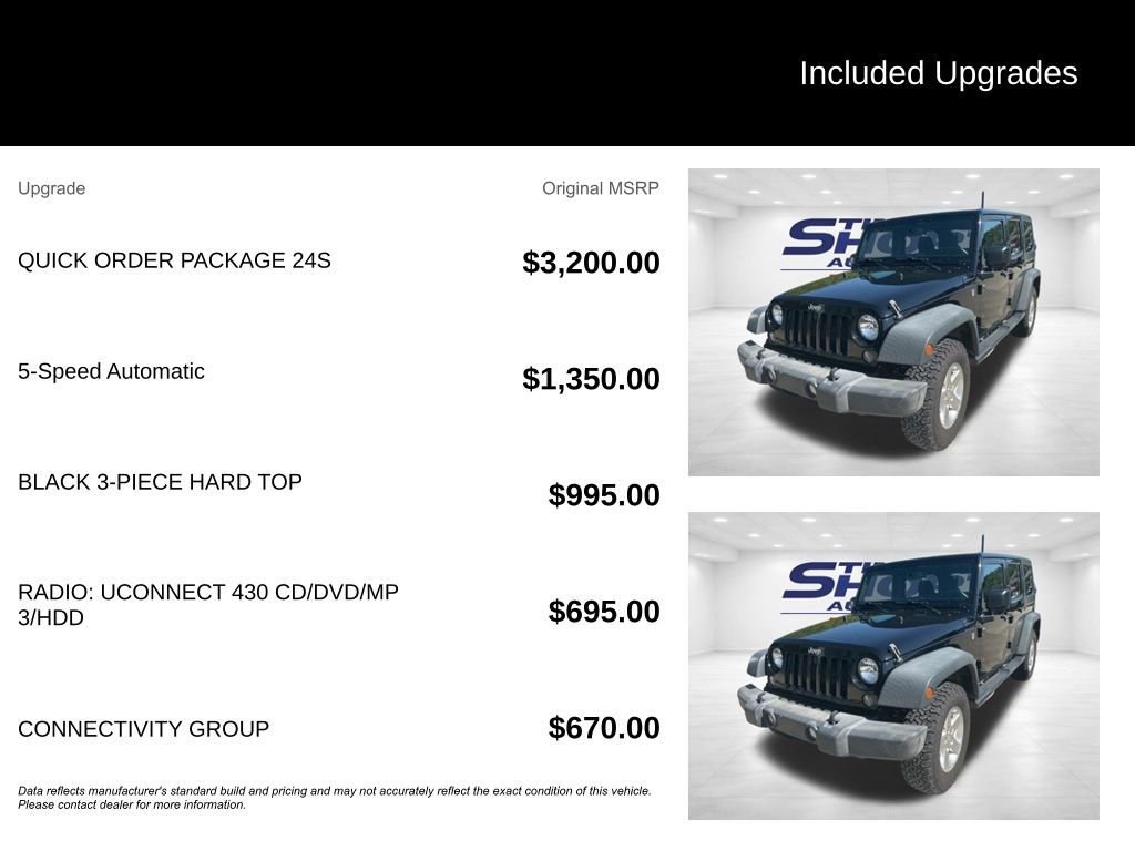 Used 2015 Jeep Wrangler Unlimited Sport w/ Quick Order Package 24S AWD/4WD image 2