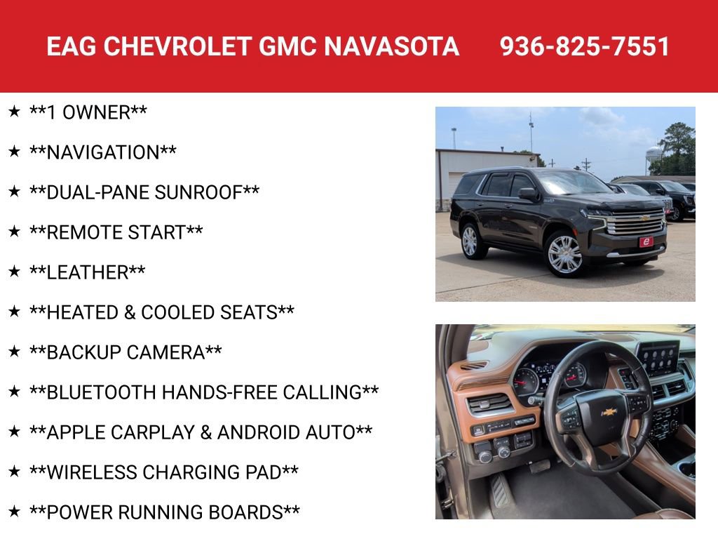 Used 2021 Chevrolet Tahoe High Country w/ Premium Package RWD image 4