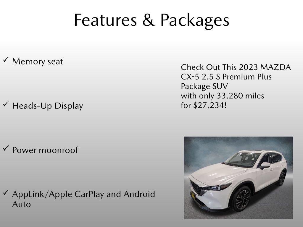 Certified 2023 MAZDA CX-5 AWD 2.5 S w/ Premium Plus Pkg image 4
