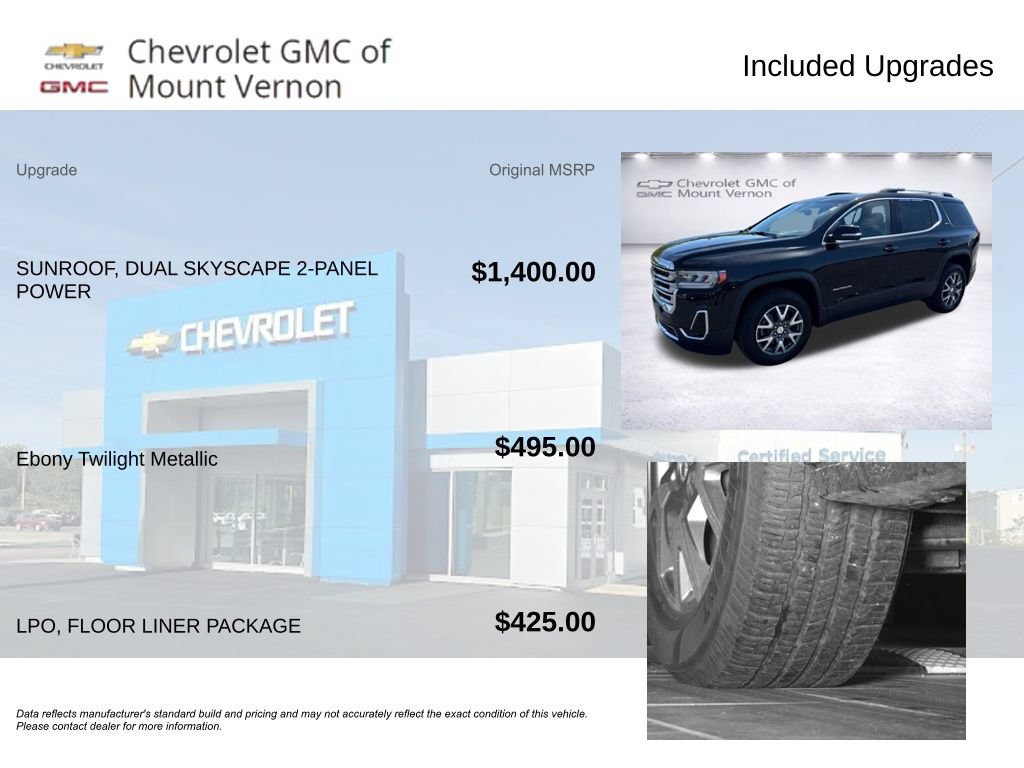 Used 2023 GMC Acadia SLT w/ LPO, Floor Liner Package AWD/4WD image 6