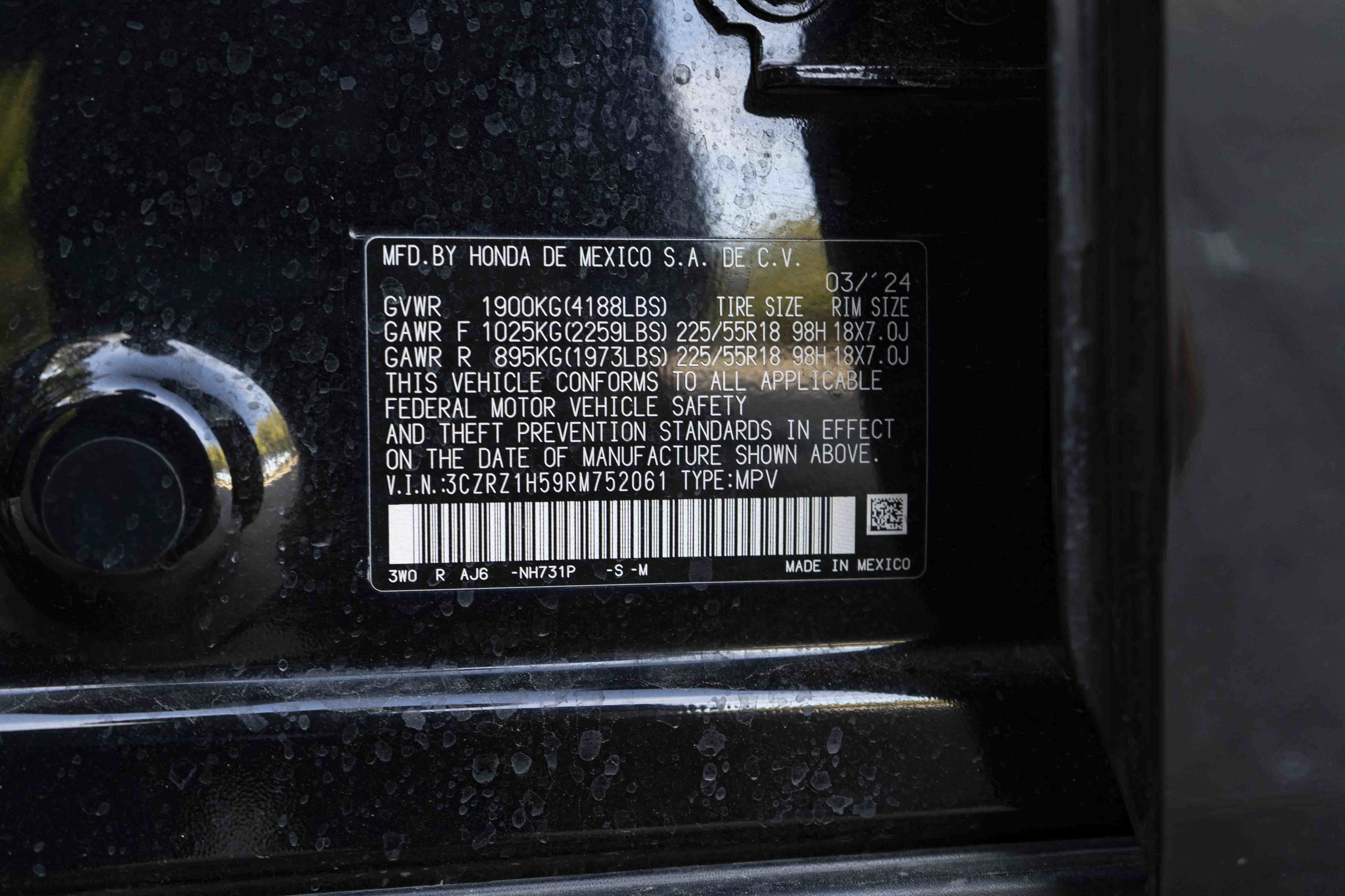 Certified 2024 Honda HR-V Sport image 43