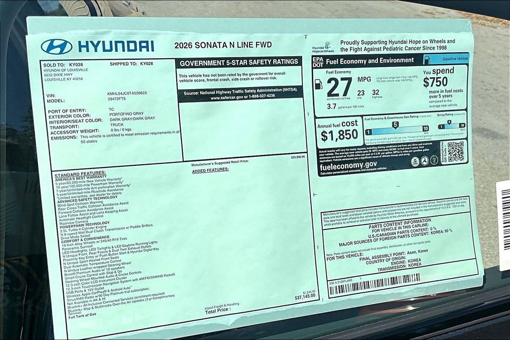 New 2026 Hyundai Sonata N Line image 14