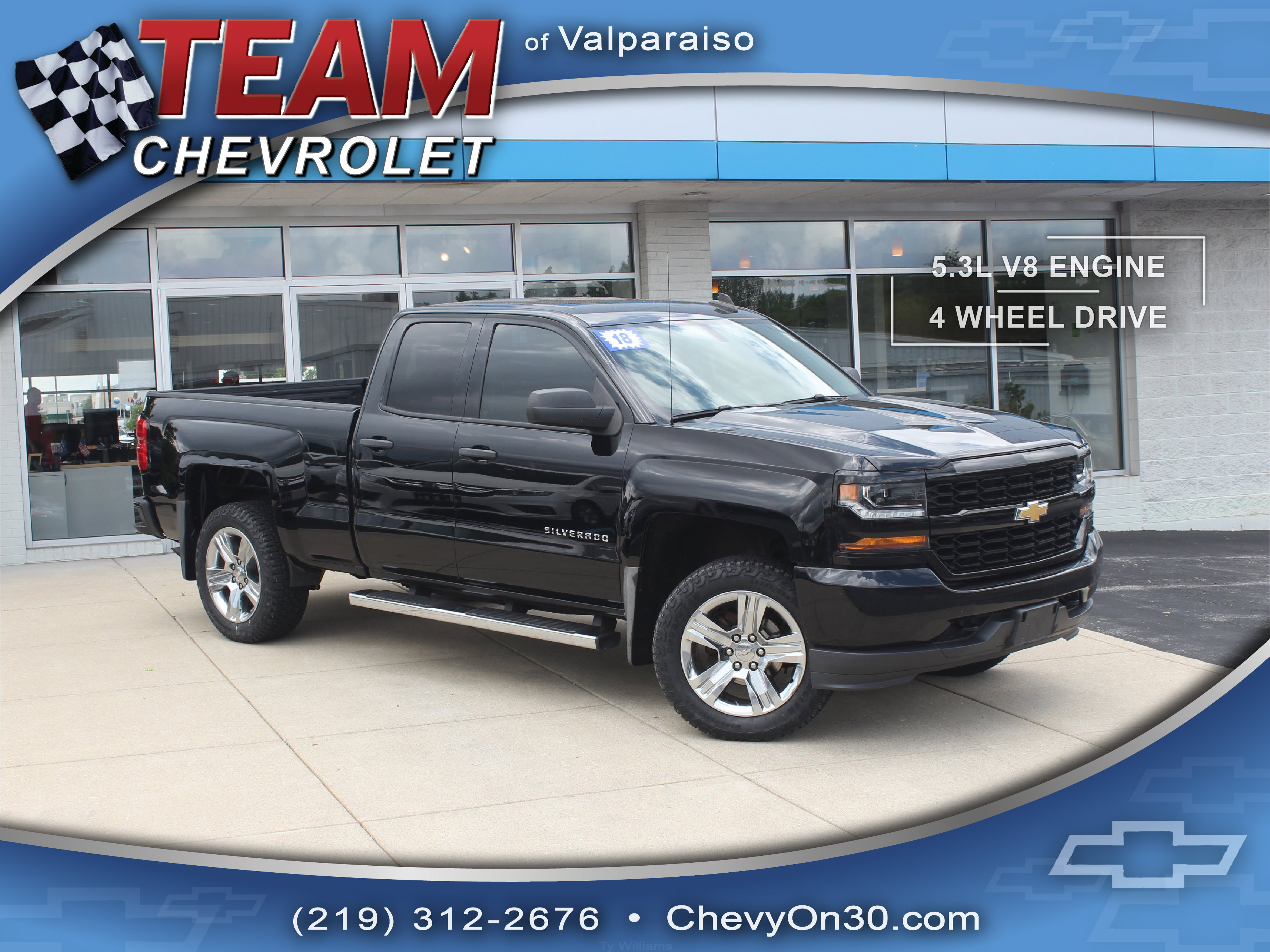 Used 2018 Chevrolet Silverado 1500 Custom w/ Custom Convenience Package AWD/4WD image 1