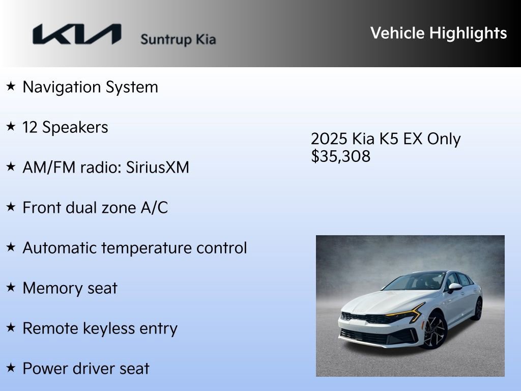 New 2025 Kia K5 EX image 7