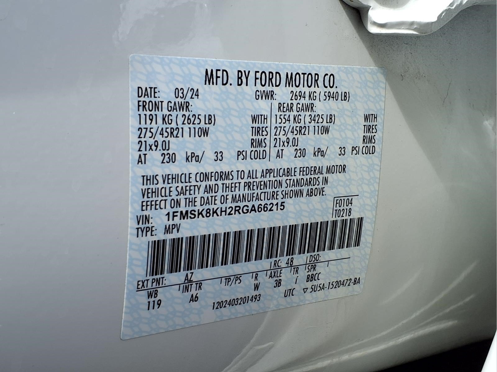 Used 2024 Ford Explorer ST-Line w/ Class IV Trailer Tow Package AWD/4WD image 24