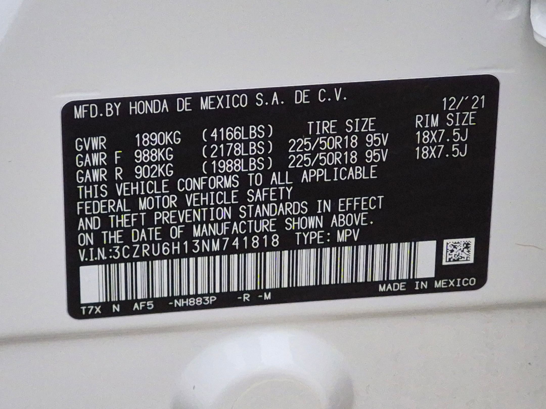 Certified 2022 Honda HR-V Sport image 30