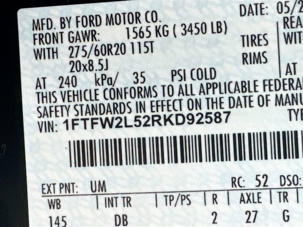 Used 2024 Ford F150 STX w/ STX Black Appearance Package AWD/4WD image 34