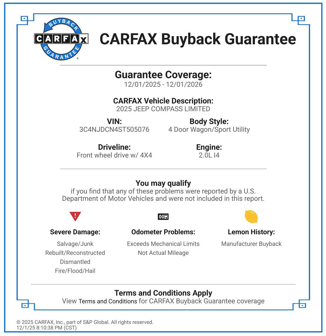 Used 2025 Jeep Compass Limited image 44