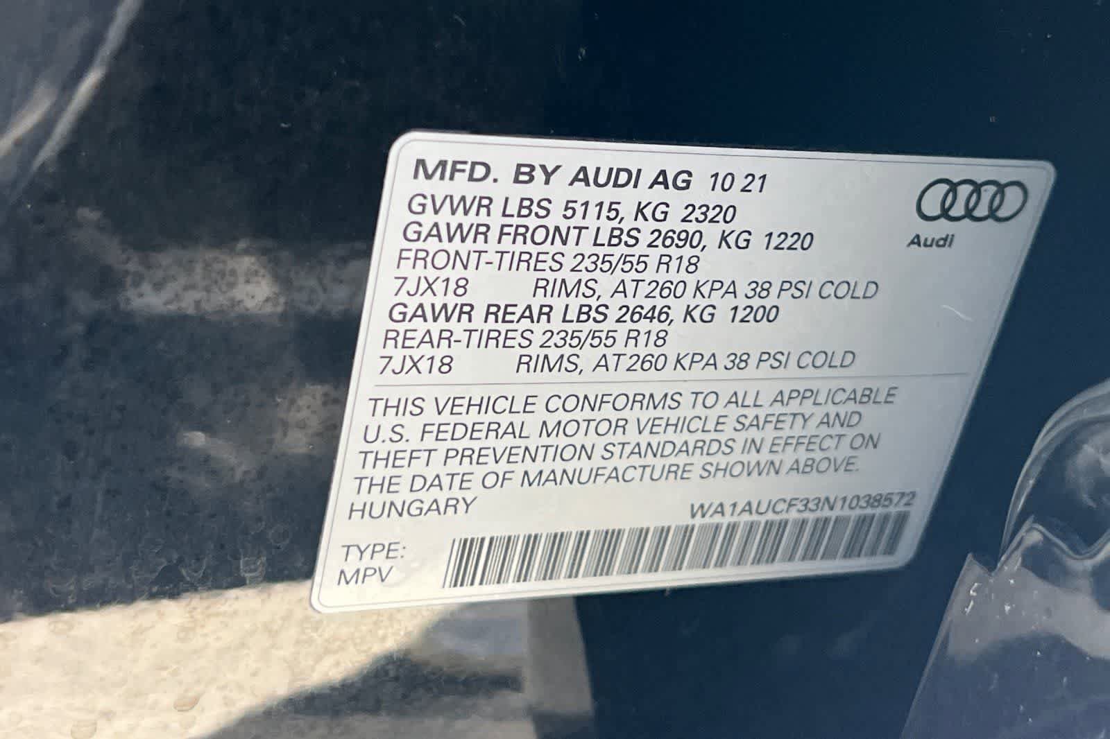 Used 2022 Audi Q3 2.0T Premium w/ Convenience Package AWD/4WD image 37
