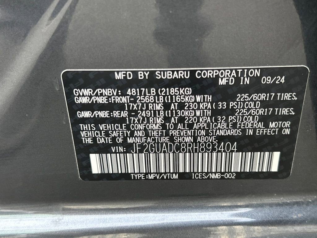 Used 2024 Subaru Crosstrek 2.0i Premium AWD/4WD image 39