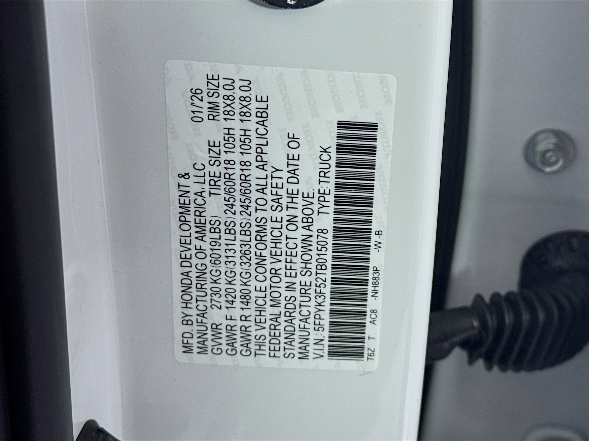 New 2026 Honda Ridgeline RTL image 32