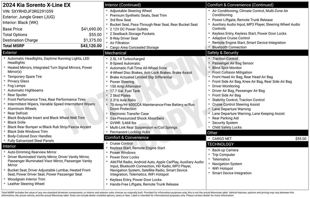 Used 2024 Kia Sorento X-Line EX image 2