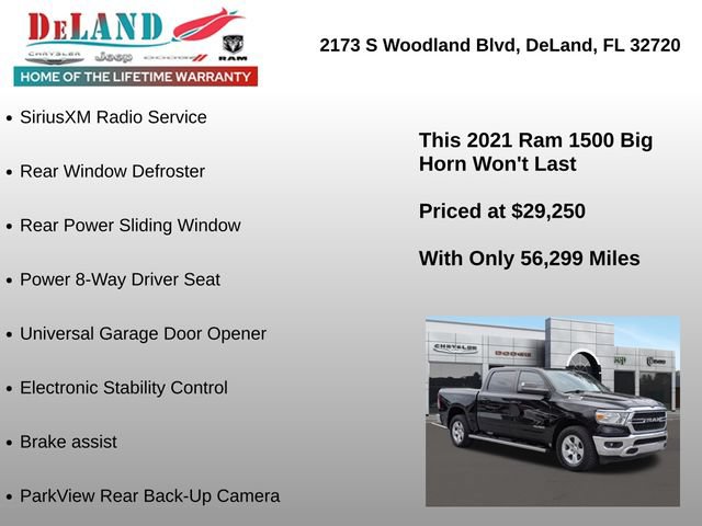 Used 2021 RAM 1500 Big Horn RWD image 30