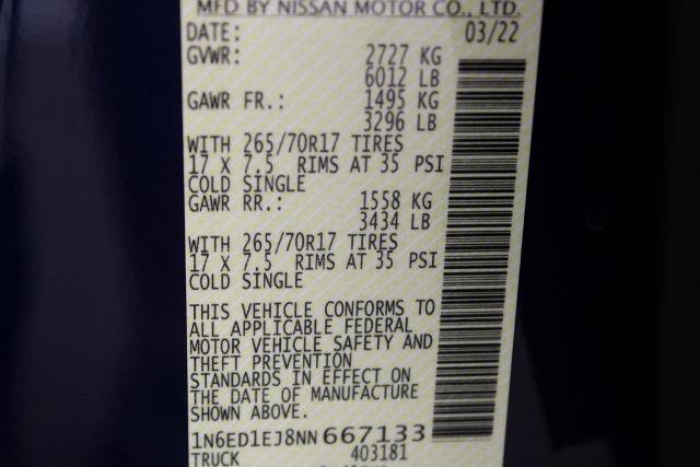 Certified 2022 Nissan Frontier Pro-X RWD image 30