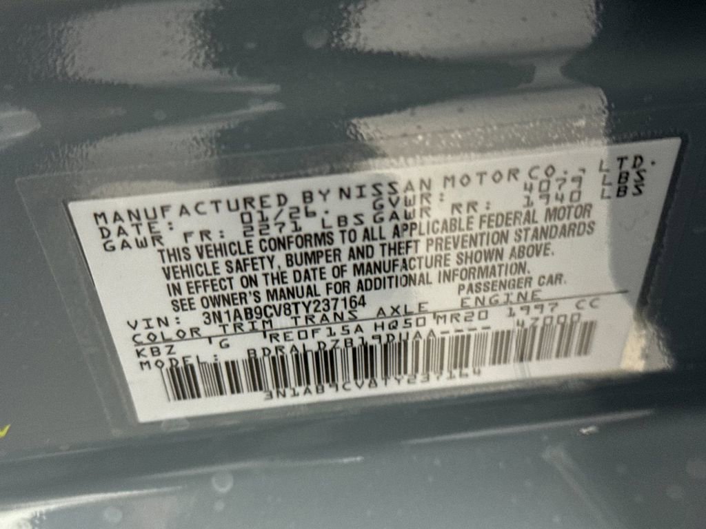 New 2026 Nissan Sentra SV w/ Floor Mat Package FWD image 27