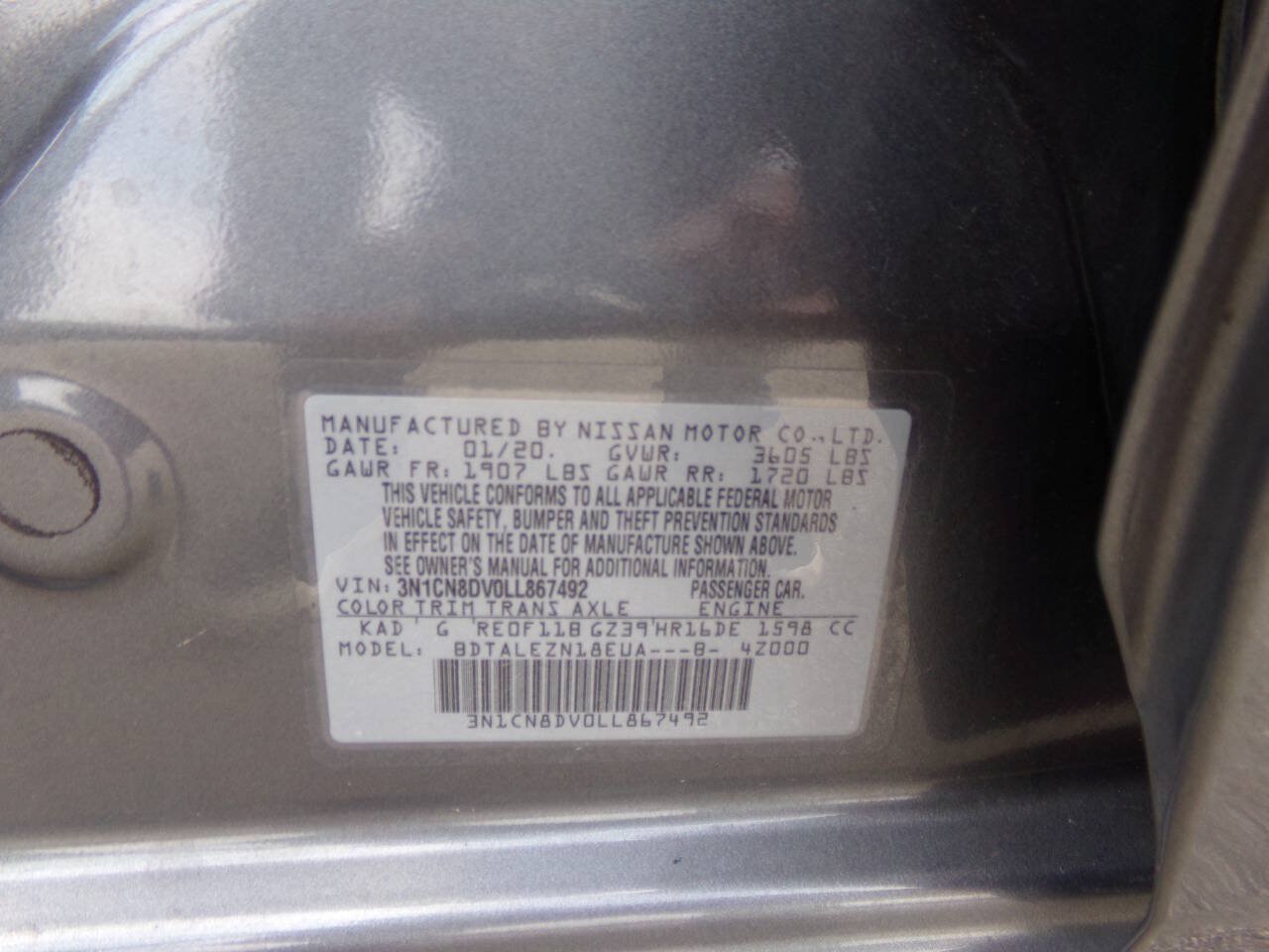 Used 2020 Nissan Versa S FWD image 52