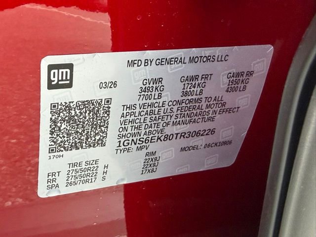 New 2026 Chevrolet Suburban RST w/ RST Capability Package AWD/4WD image 26