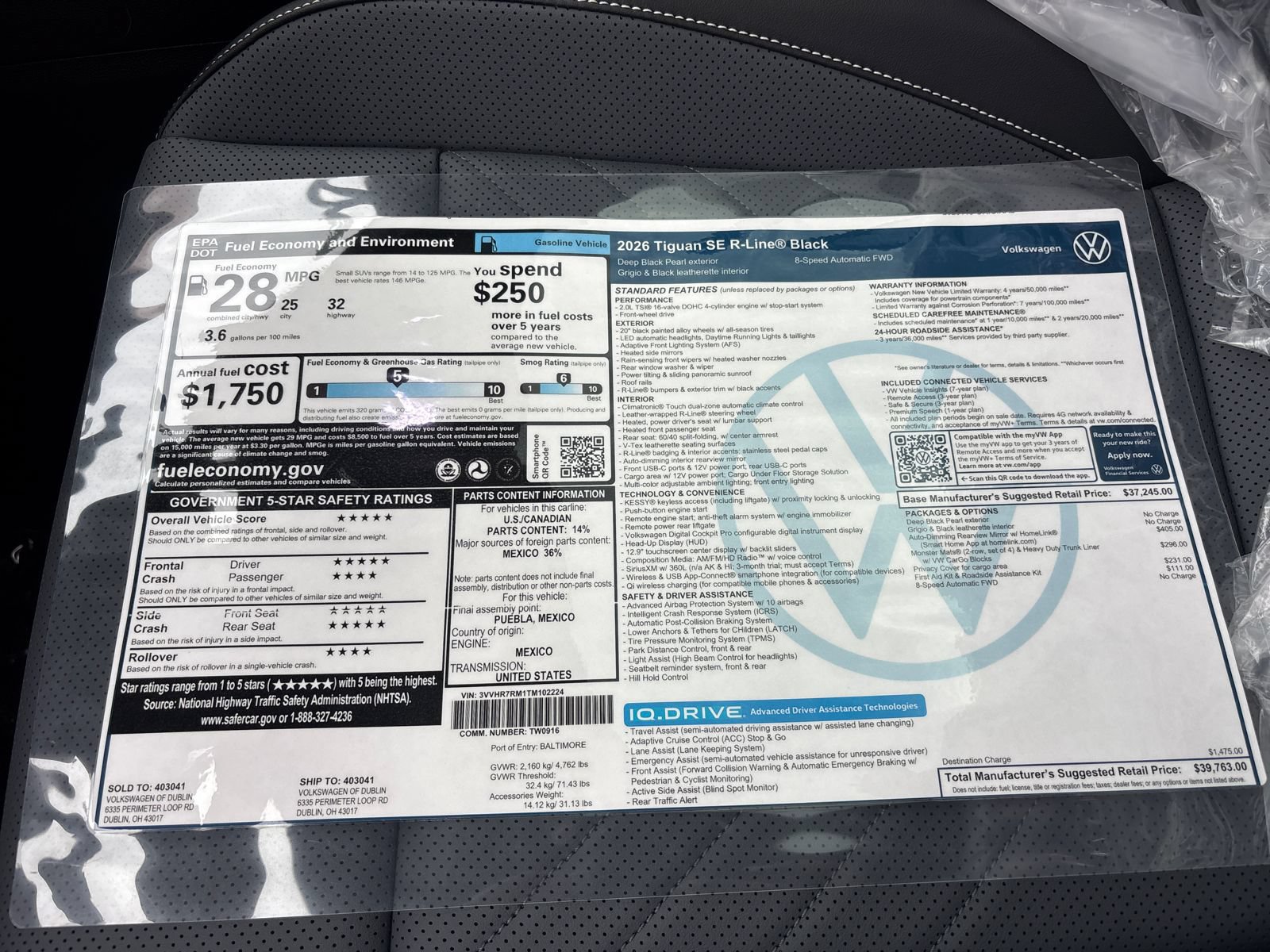 New 2026 Volkswagen Tiguan SE R-Line FWD image 21