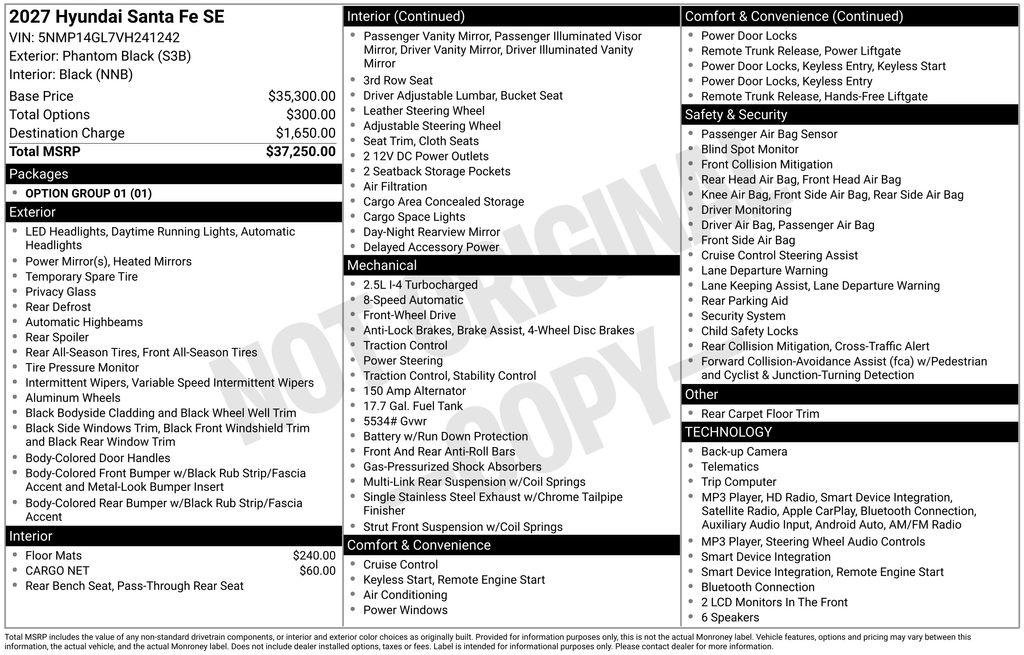 New 2027 Hyundai Santa Fe SE FWD image 27