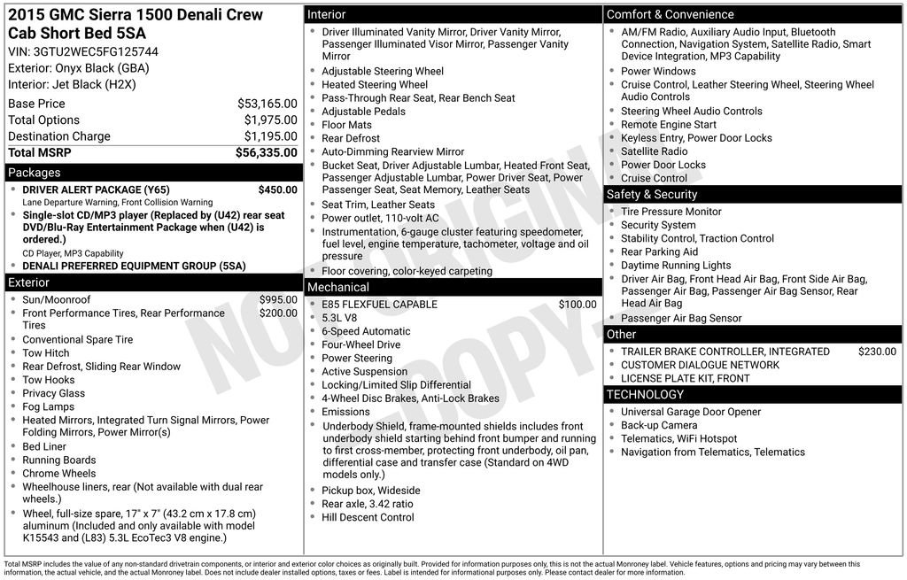 Used 2015 GMC Sierra 1500 Denali w/ Driver Alert Package image 4
