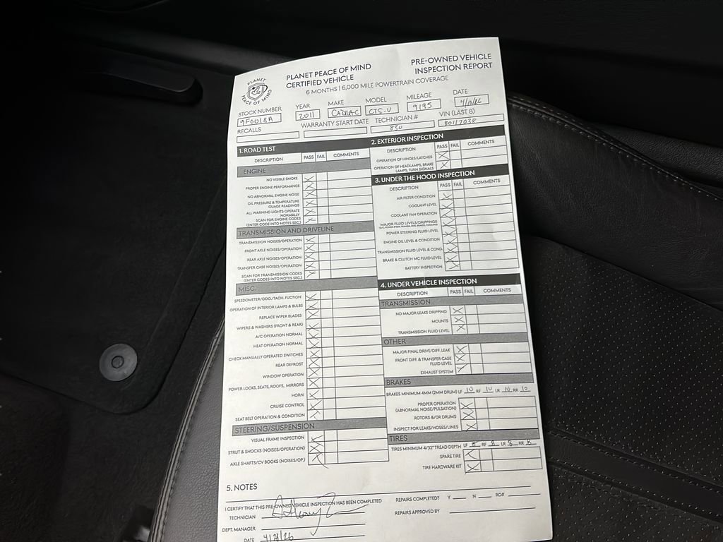 Used 2011 Cadillac CTS V w/ Wood Trim Package RWD image 28