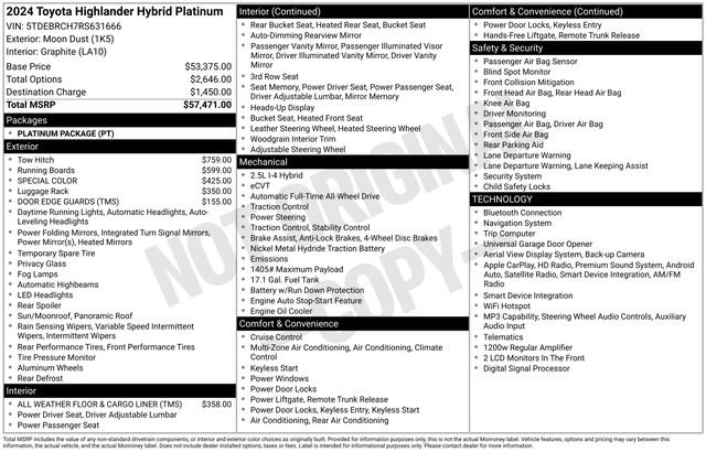 Used 2024 Toyota Highlander Platinum AWD/4WD image 10