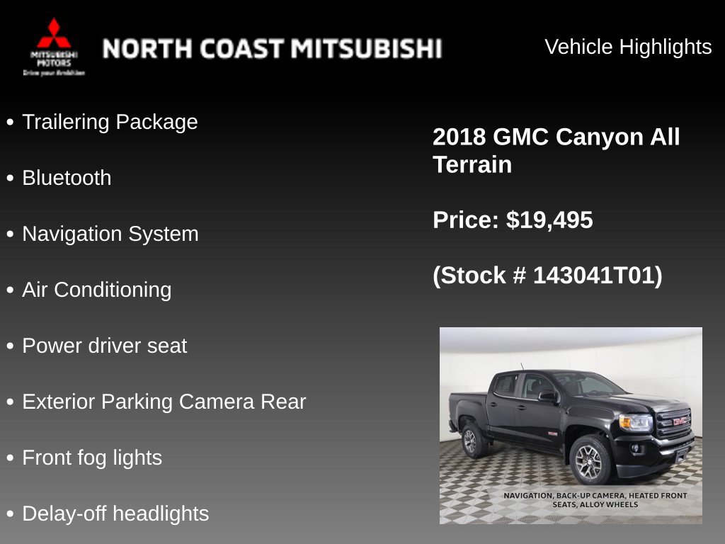 Used 2018 GMC Canyon All Terrain w/ Trailering Package AWD/4WD image 2