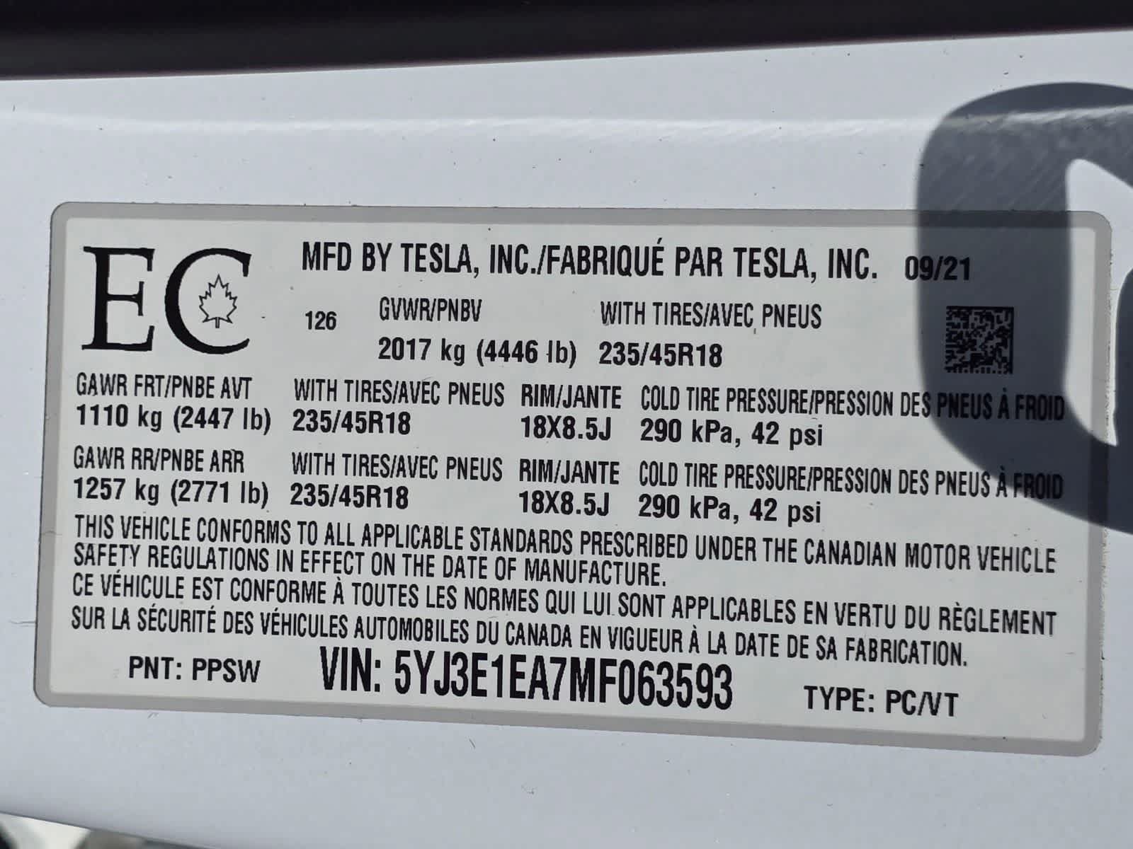 Used 2021 Tesla Model 3 Standard Range Plus RWD image 32