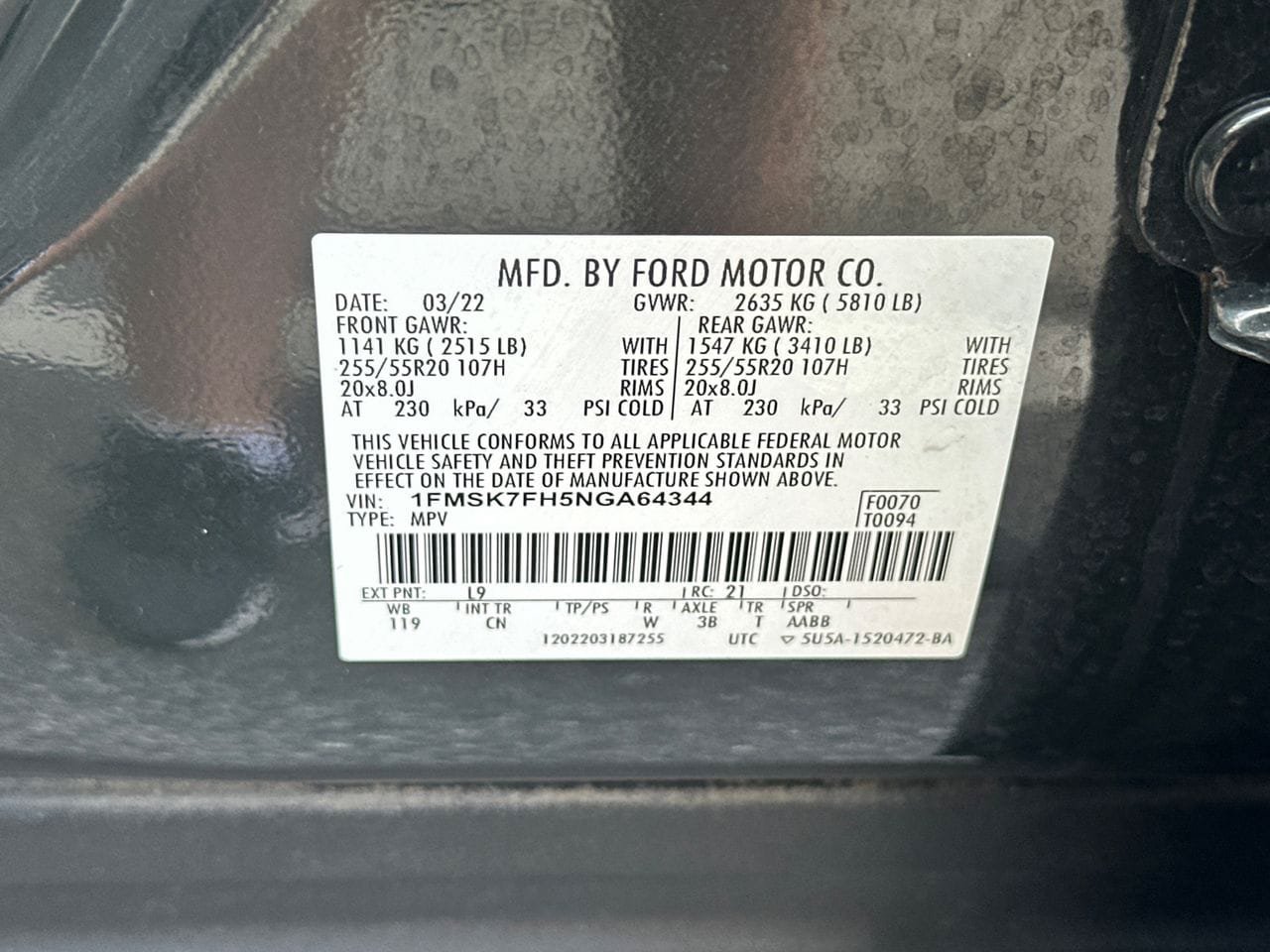 Certified 2022 Ford Explorer Limited w/ Equipment Group 301A RWD image 36