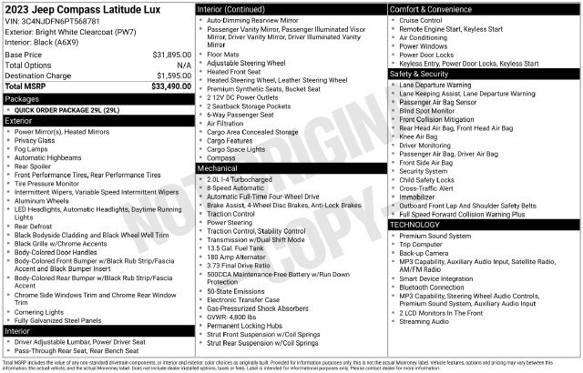 Used 2023 Jeep Compass Latitude AWD/4WD image 4
