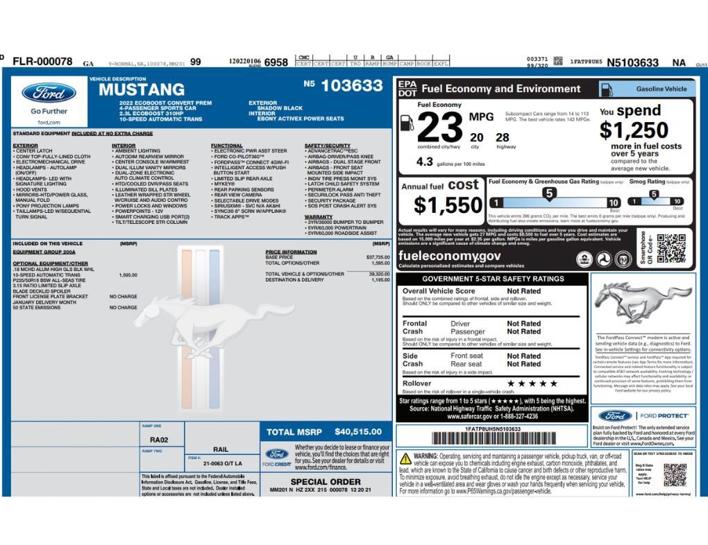 Used 2022 Ford Mustang Premium image 2