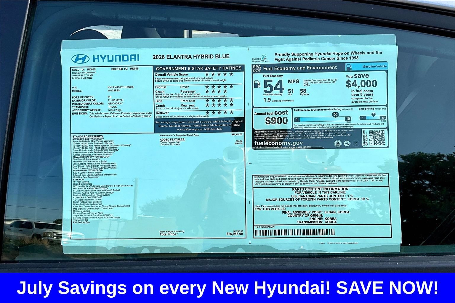 New 2026 Hyundai Elantra Hybrid FWD image 18