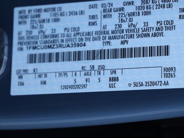 Used 2024 Ford Escape ST-Line w/ Equipment Group 301A image 31