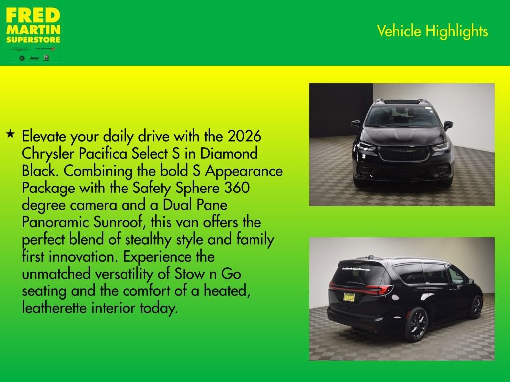 New 2026 Chrysler Pacifica Select w/ S Appearance Package FWD image 8