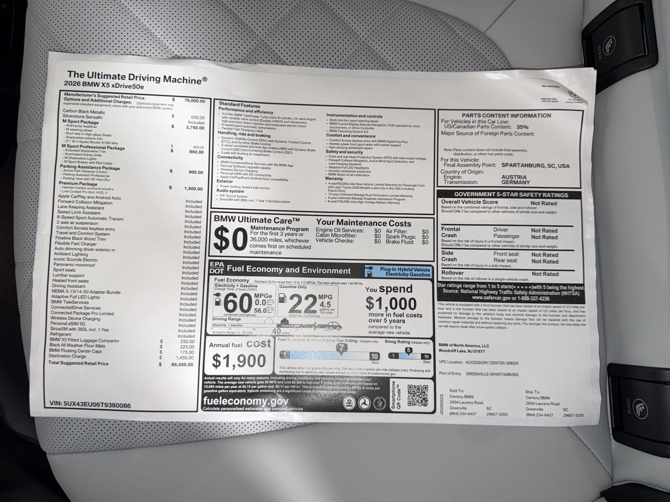 New 2026 BMW X5 xDrive50e AWD/4WD image 21