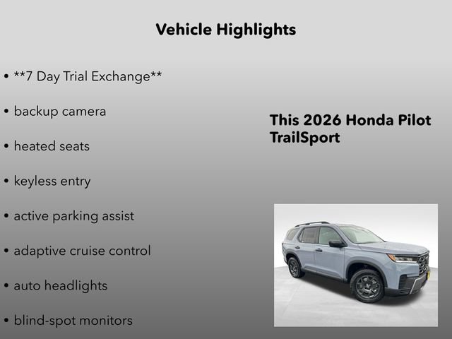New 2026 Honda Pilot TrailSport image 5
