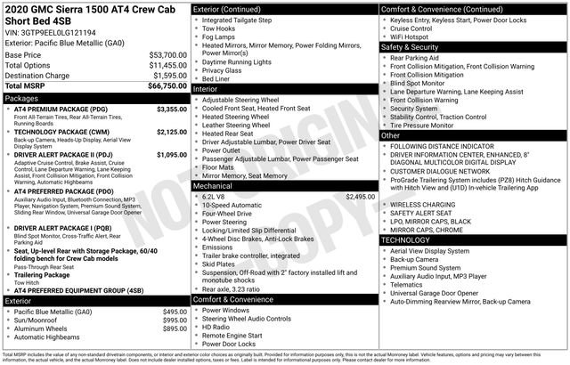 Used 2020 GMC Sierra 1500 AT4 w/ AT4 Premium Package image 5